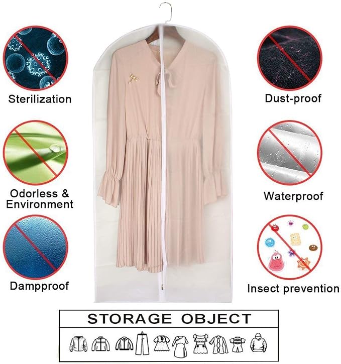 Garment Bags for Hanging Clothes 24'' x 48'' Long Suit Dust Hanging Garment Bag - Image 4