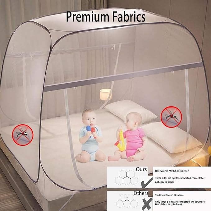 Pop-Up Mosquito Net Tent for Beds Portable Folding Canopy - Image 5