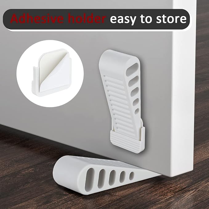 JQK Rubber Door Stopper Wedge, Wooden Floor, DSB61-WH-P3 - Image 3