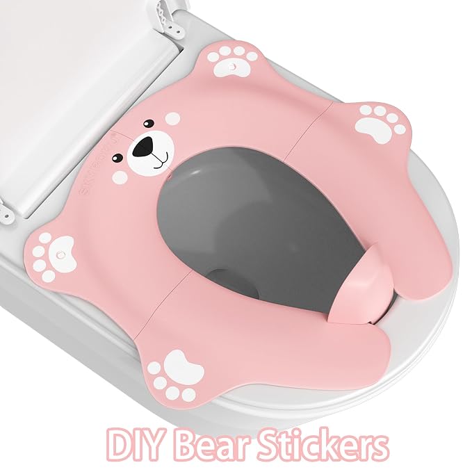 SKYROKU Foldable Kids Toilet Seat – Portable & Anti-Slip Travel Potty Training - Image 2