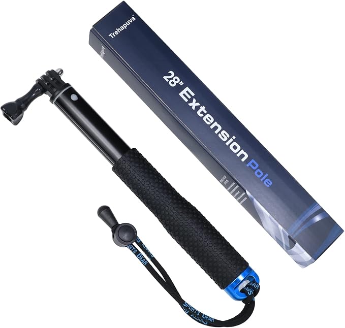 28” Extension Selfie Stick Compact Handle Grip Adjustable Pole Waterproof - Image 6