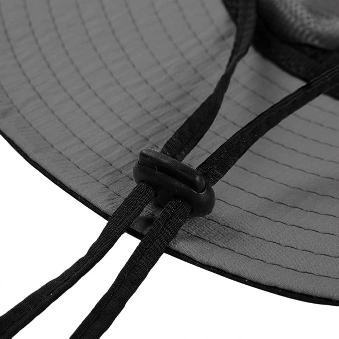 Rosoz Ponytail Sun Bucket Hats for Women UV Protection Foldable Mesh Wide Brim - Image 5
