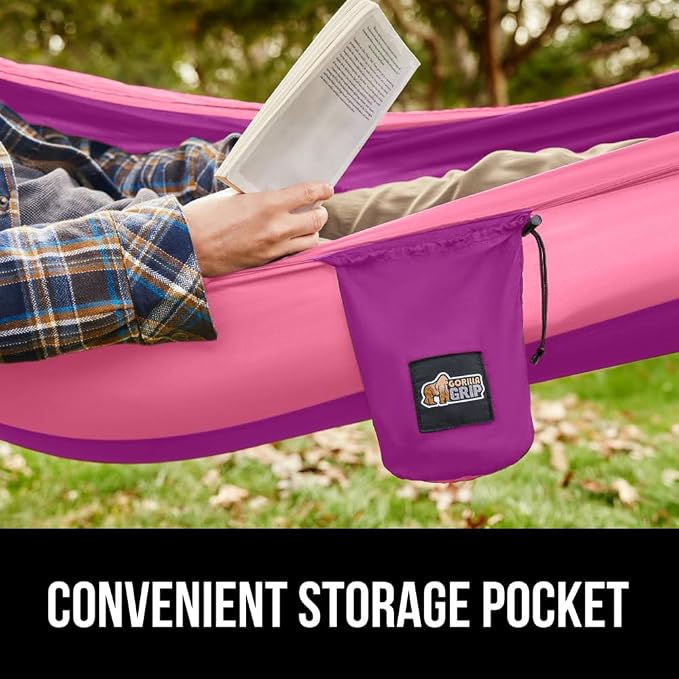 GORILLA GRIP Durable Portable Camping Hammock, Holds 400lbs - Image 9