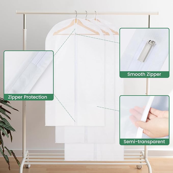 6 Pack Translucent Garment Bags - Image 6