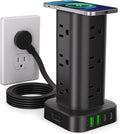 Power Strip with Wireless Charger, Flat Plug Surge Protector with 6FT Extension by Unknown