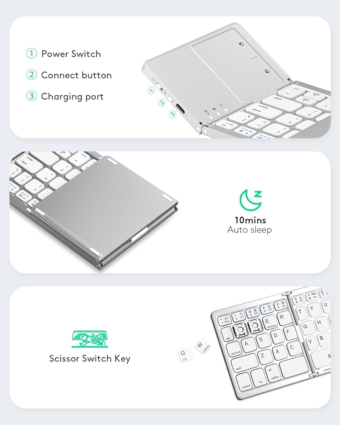 Samsers Foldable Bluetooth Keyboard - Image 6