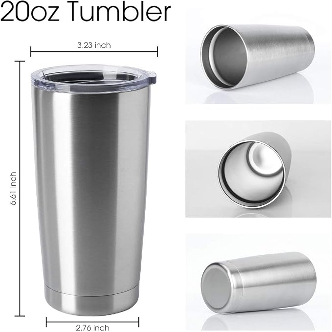 HASLE OUTFITTERS 20oz Stainless Steel Tumblers Bulk, Insulated Travel Cup - Image 2