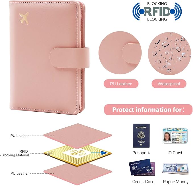 Melsbrinna Premium Leather Passport Holder Covers Case, Waterproof Rfid - Image 3