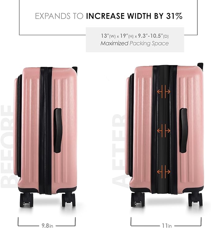 22 Inch Carry On Luggage 22x14x9 Airline Approved, Carry On Suitcase - Image 3
