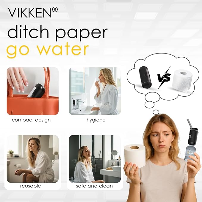 VIKKEN® 250ml iGo X Portable Travel Bidet USB-Type C Rechargeable Electric - Image 4