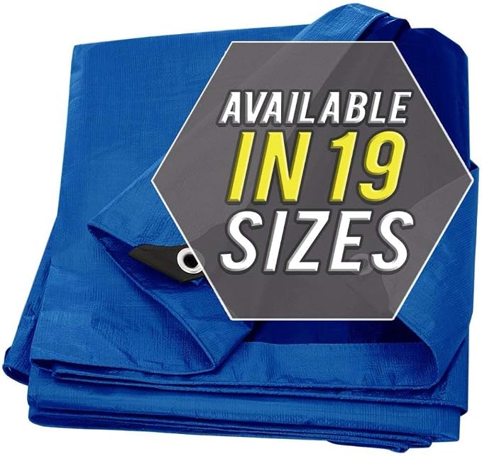 Tarp Cover Blue Waterproof 24x64 Great by Trademark+Supplies