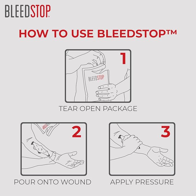 BleedStop First Aid Powder for Blood Clotting, Trauma Kit, Blood Thinner - Image 4