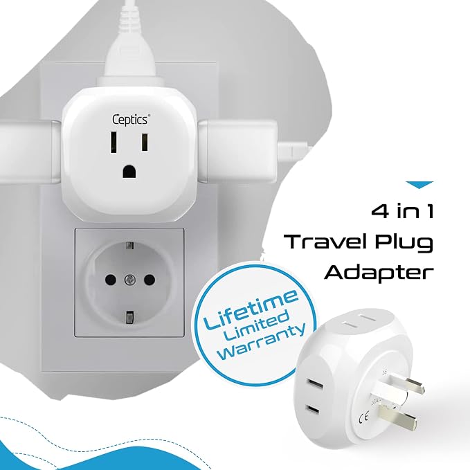 Ceptics Australia, New Zealand, China Travel Plug Adapter - Image 6