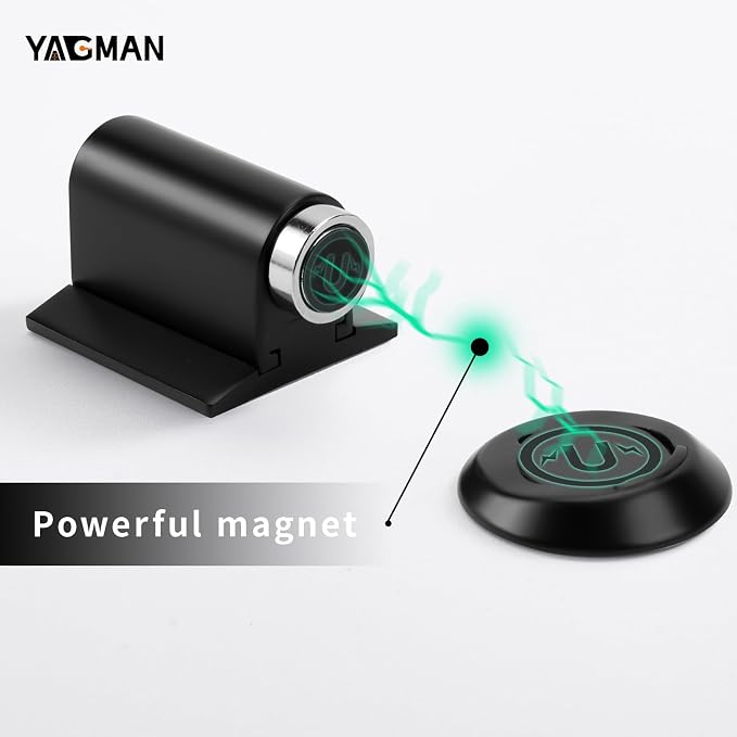 1 Pack Magnetic Door Stoppers Retractable Bottom of Door Holder No Drilling - Image 3