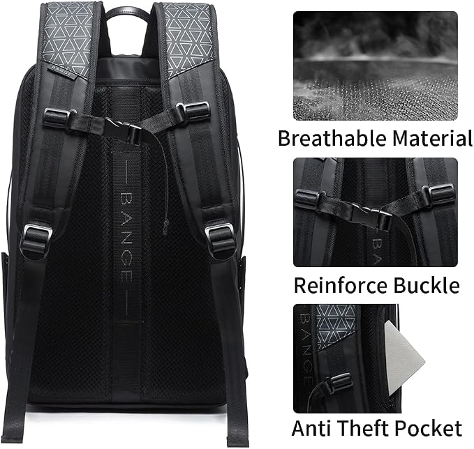 BANGE Travel Backpacks, Weekender Carry On Backpack, Waterproof Men's Business - Image 6