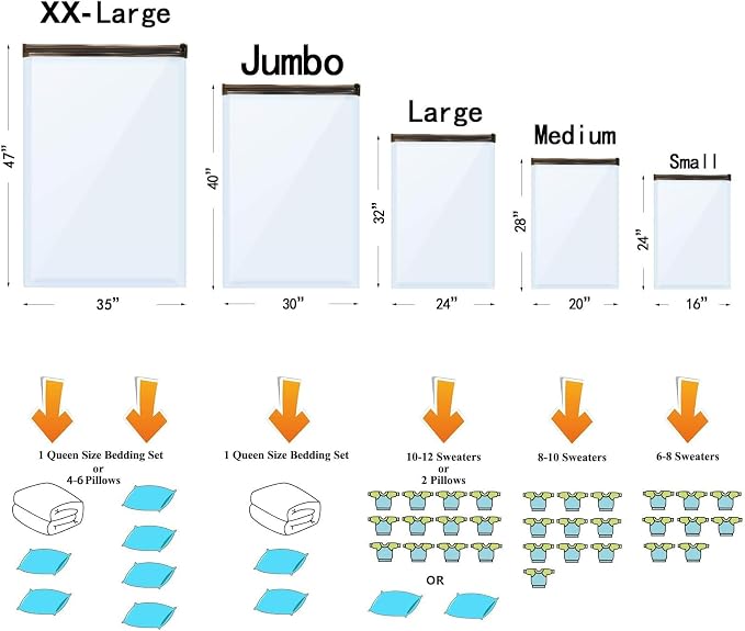 15 Pack Vacuum Storage Bags - Image 3