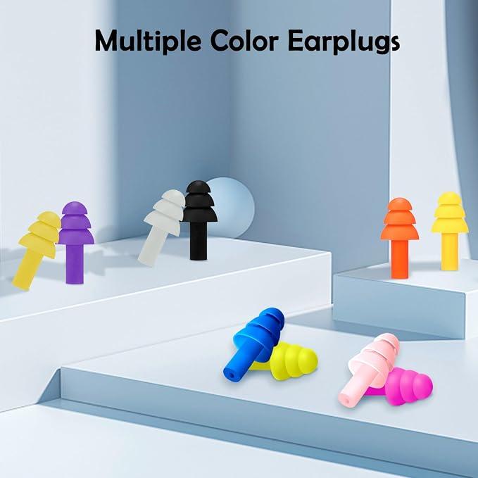 200 Pairs Ear Plugs for Sleeping Noise Cancelling, Reusable Silicone Sound - Image 6