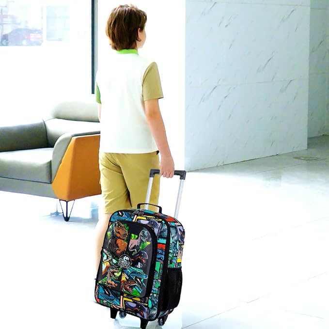 Kids Luggage for Boys Girls, Toddler Rolling Travel Carry on Suitcase - Image 6