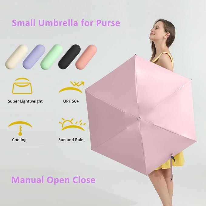 BAODINI Travel Mini Umbrella for Purse - Image 8