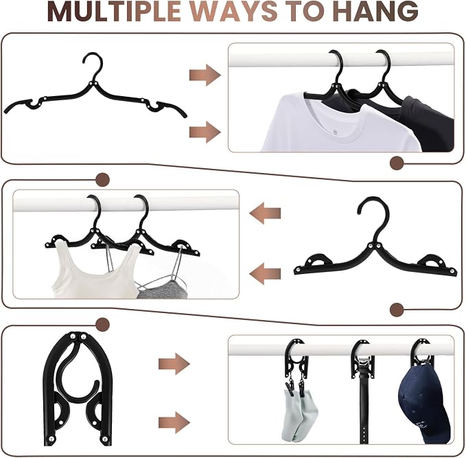 20 Pack Foldable Travel Hangers - Image 3