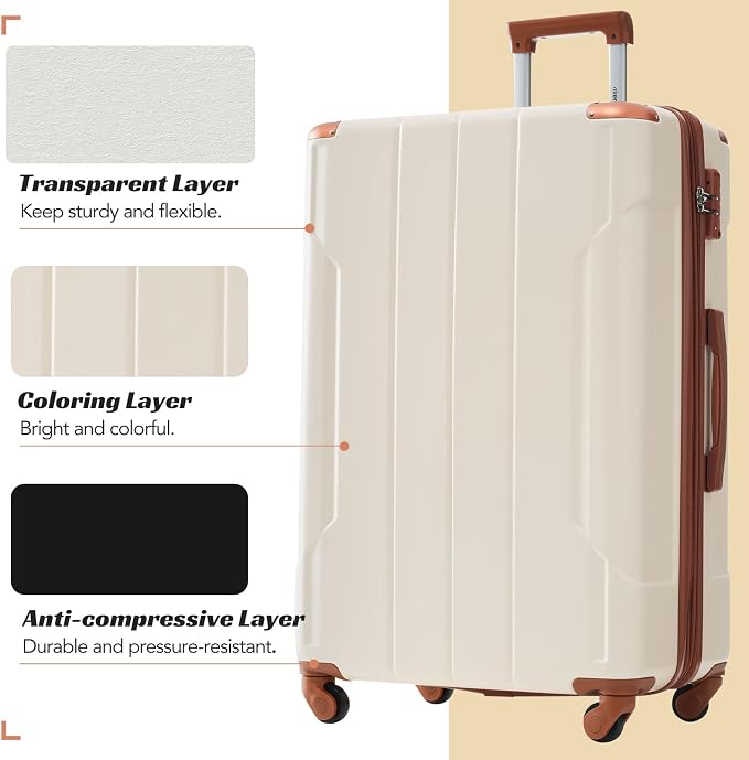 Merax 28 Inch Checked-Large Luggage - Image 3