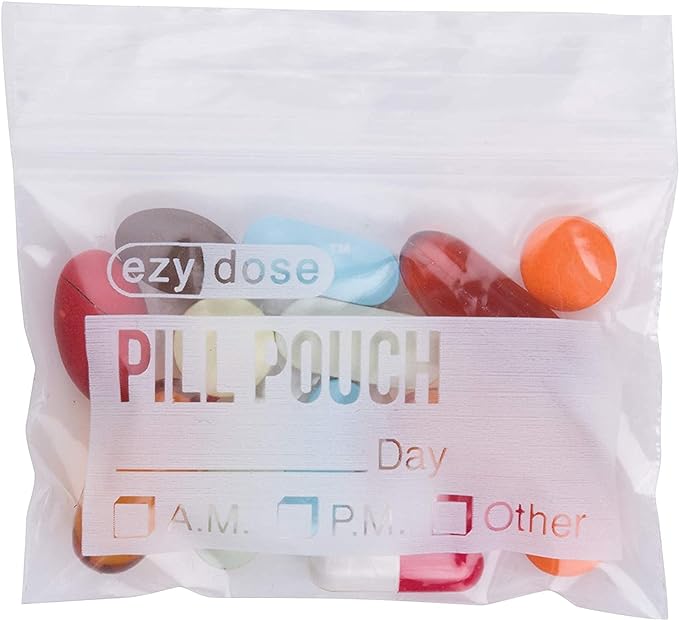 Ezy Dose Pill Packs | Pill and Vitamin Organizer Pouches | 100 Count | - Image 3