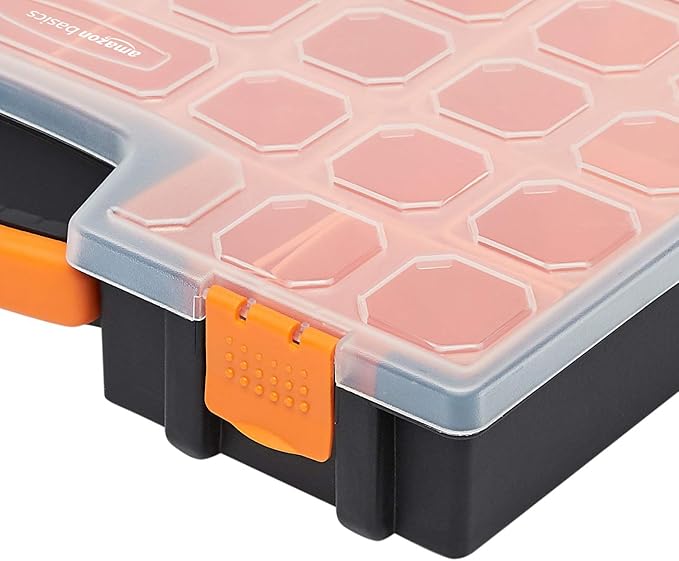 Amazon Basics 19-Removable Compartment Organizer, 16.5 x 13.2 x 2.4 inches - Image 4