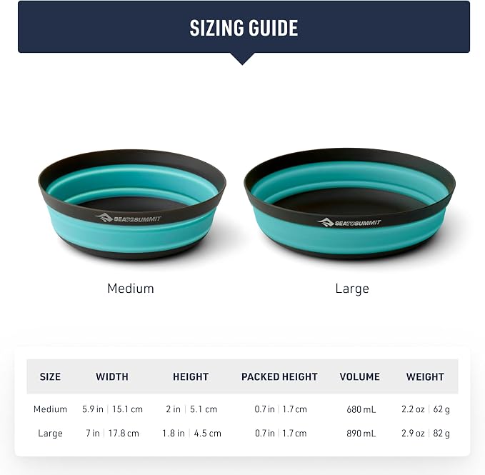 Sea to Summit Frontier Ultralight Collapsible Bowl, Bone White - Image 6