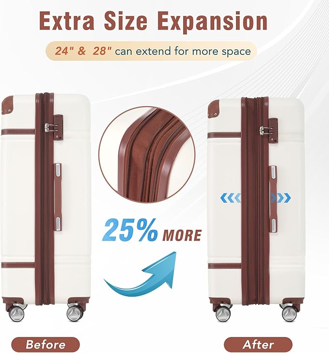 Merax Luggage Set 3 Piece Suitcase Set - Image 3