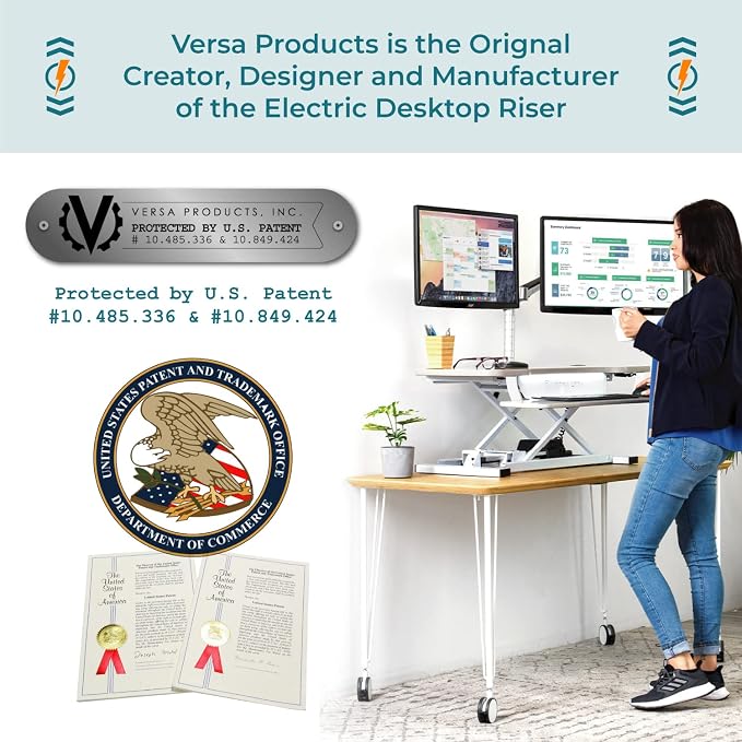 VERSADESK 48 Inch Electric Height Adjustable Ergonomic Desk Converter, - Image 6
