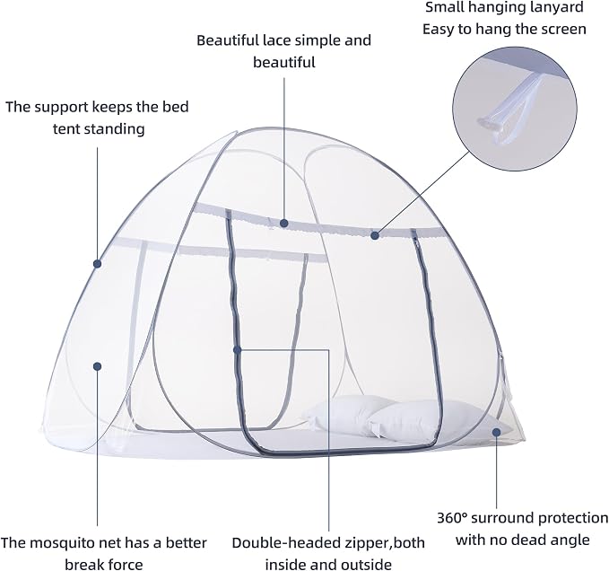 lazyzzz Pop-Up Mosquito Net Tent - Image 2