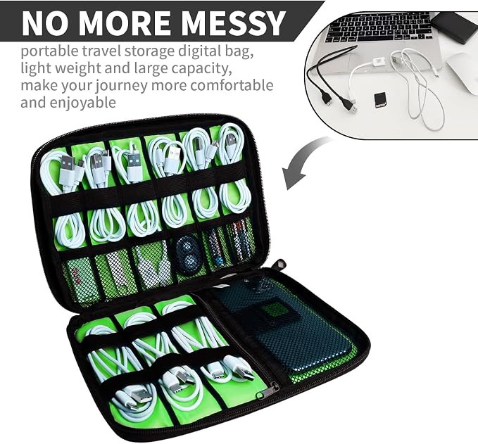 Electronics Travel Organizer, Portable Waterproof Electronic Travel Storage Bag - Image 2