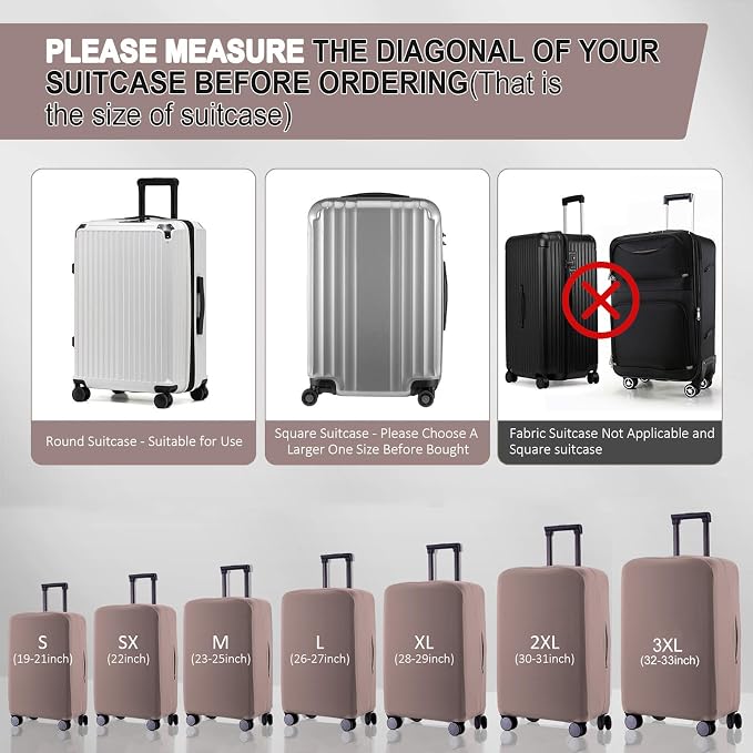 Travel Luggage Cover Suitcase Protector Scratch-Resistant Fit 19-31 Inch - Image 5