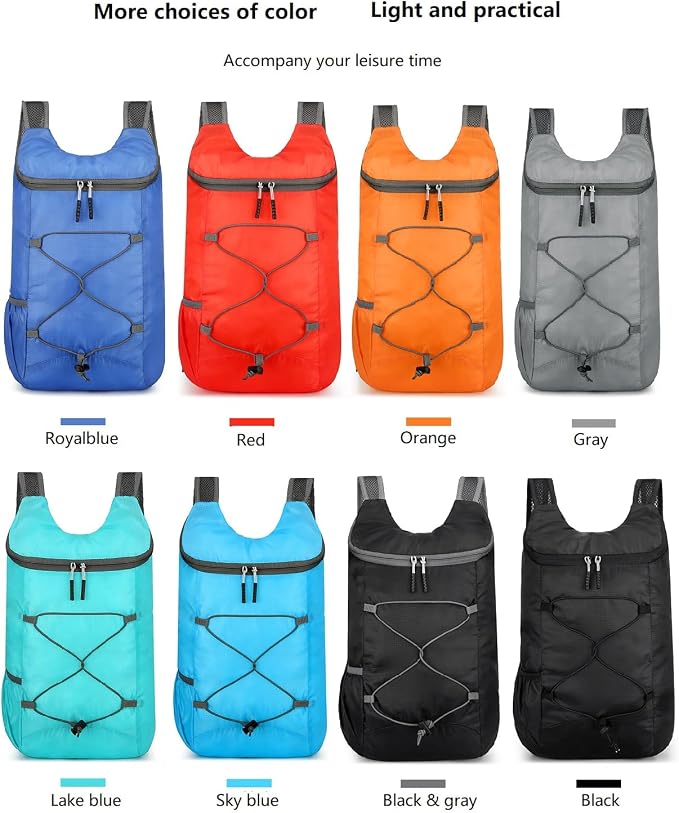 16L Hiking Daypack Lightweight Foldable Travel Backpack Water Repellent Camping - Image 8