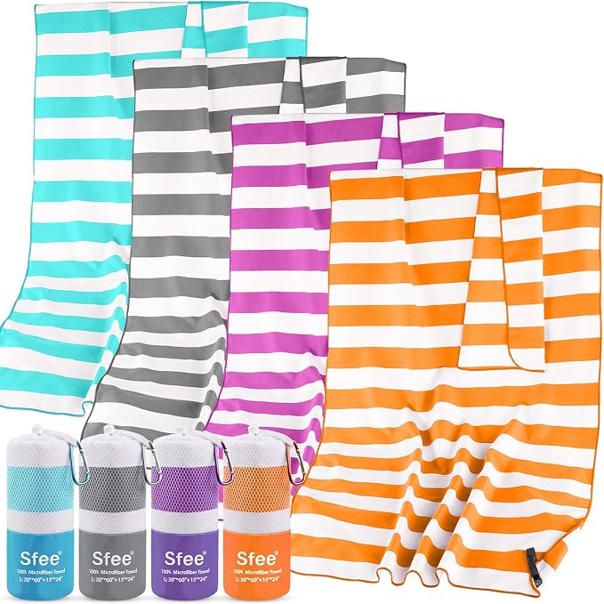 Sfee 2 in 1 Microfiber Travel Towel, Quick Dry Towel Camping Beach Towel Super by Sfee