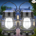 UBright 2 Pack Solar Lantern Lights Outdoor Waterproof Metal Hanging Solar by Lightupyourbrightlights