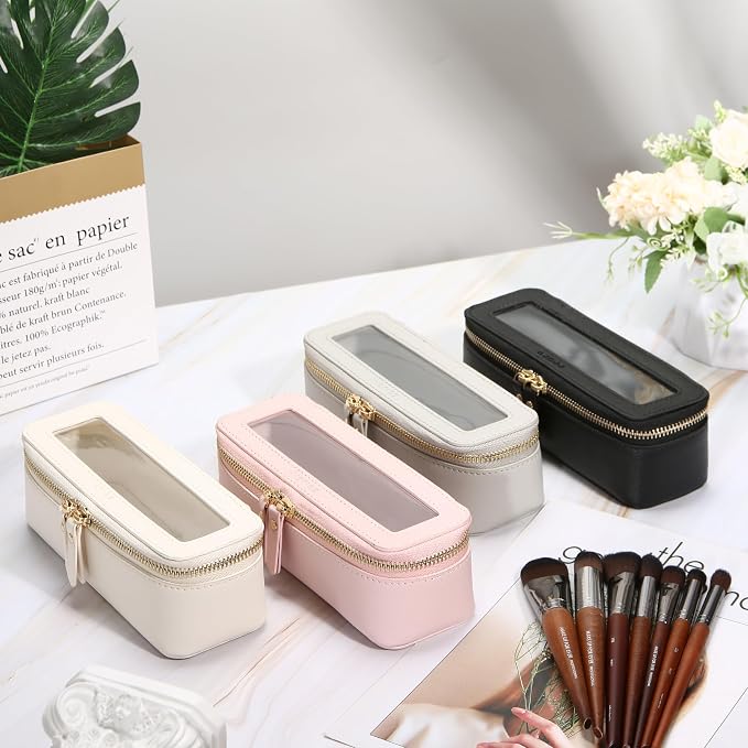 Aveniee Clear Makeup Brush Bag, Slim Cosmetic Brush Holder, Small Travel - Image 7