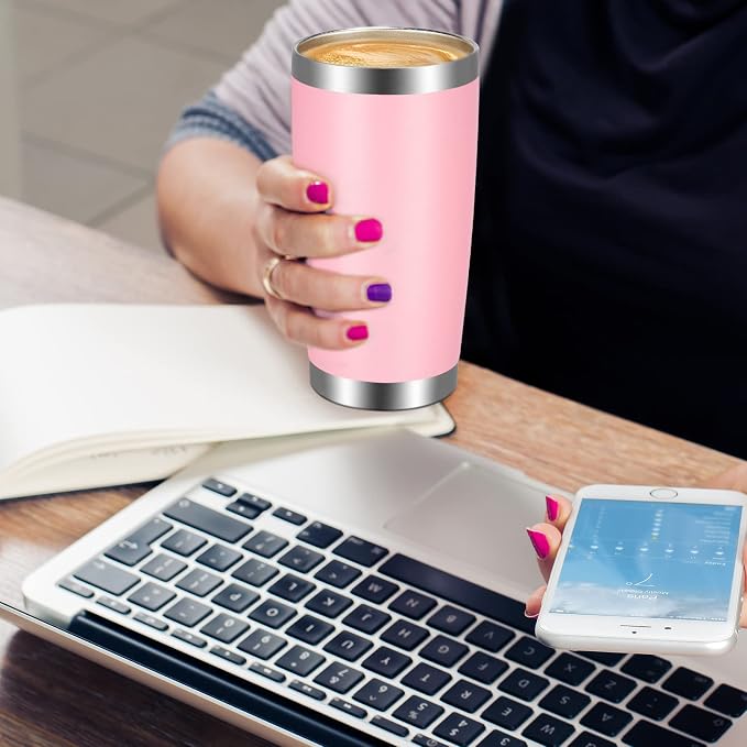 VEGOND 20oz Tumbler with Lid and Straw Stainless Steel Tumbler Cup Bulk Vacuum - Image 6