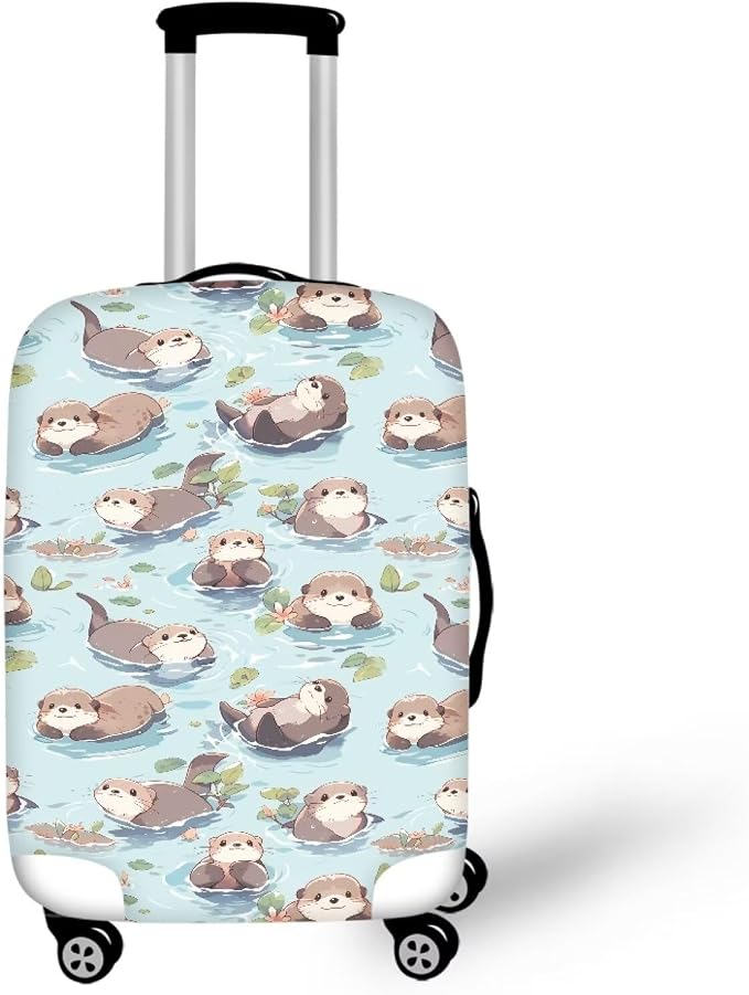 Otter Print Suitcase Cover Fit 30-32 Inch Travel Luggage Covers by Dremagia