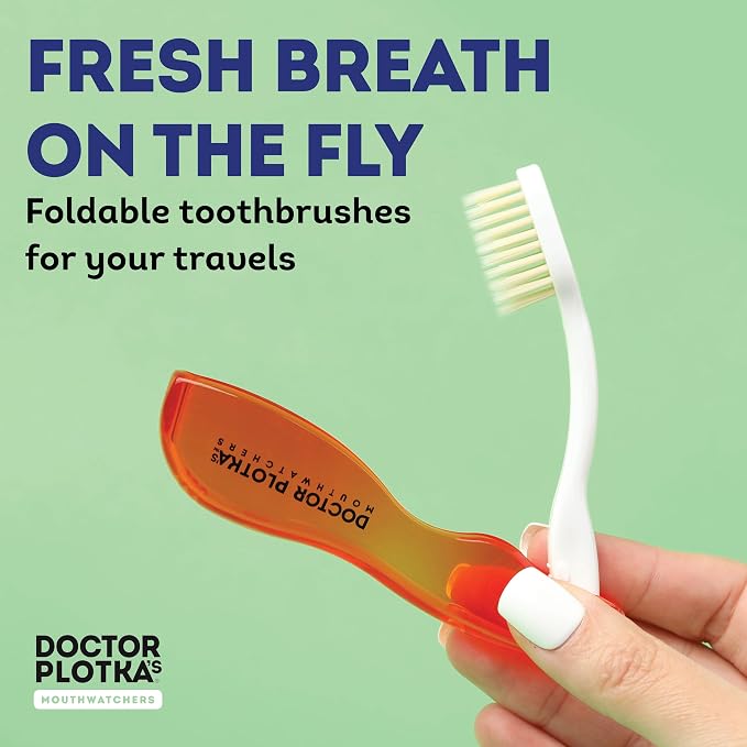 MOUTHWATCHERS Soft Flossing Folding Travel Toothbrush, Ultra Clean, Good - Image 2