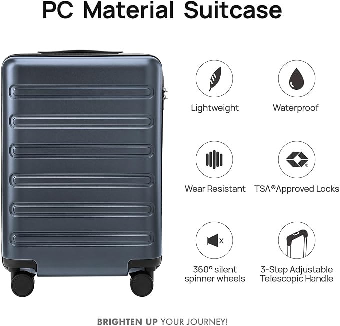 Carry on Luggage 22 X 14 X 9 Airline Approved, 20 Inch Luggage - Image 2