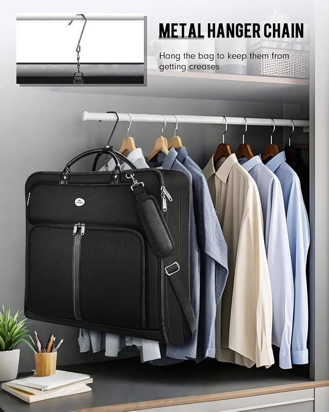 MATEIN Mens Garment Bags for travel, Large Travel Suit Bag Up to 7 Suits - Image 4