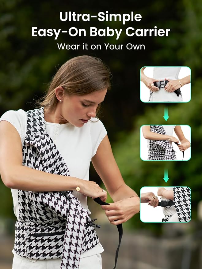 GROWNSY Baby Carrier Newborns to Toddlers, Ergonomic Baby Toddler Carrier Wraps - Image 8