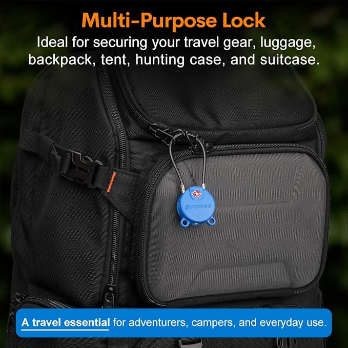 Forge TSA Approved Luggage Locks Ultra-Secure Dimple Key Cable Locks - Image 5