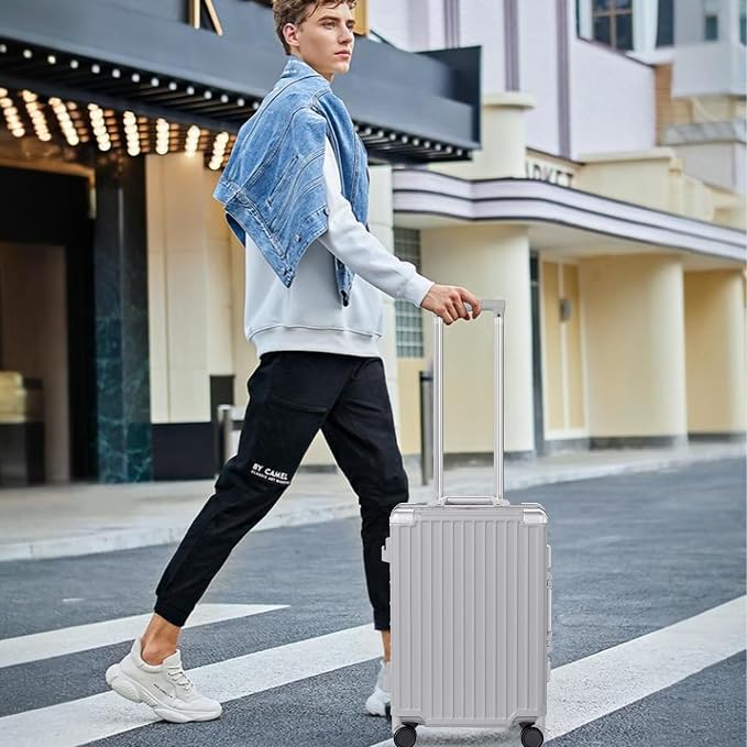 AnyZip Carry On Luggage PC+ABS Aluminum Frame Zipperless Luggage Hard Shell - Image 8