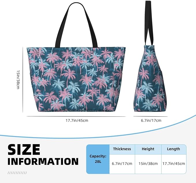 Beach Bag for Women Beach Tote Bag Waterproof Sandproof Large Bags - Image 4