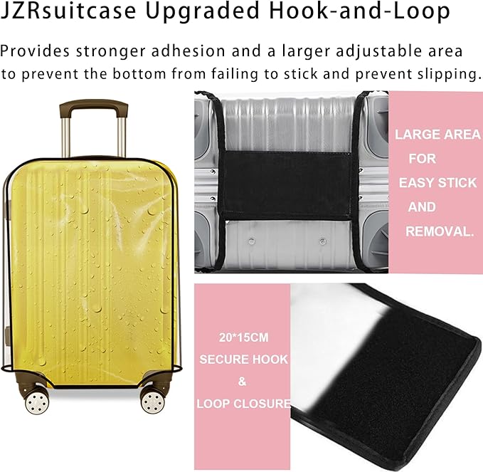 Suitcase Cover for 20" Luggage TSA Approved Clear PVC Thickened Protective - Image 4
