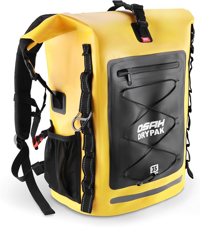 Waterproof Backpack Dry Bag 35L/55L/85L– Heavy Duty Roll-Top Hiking Backpack by OSAHDRYPAK
