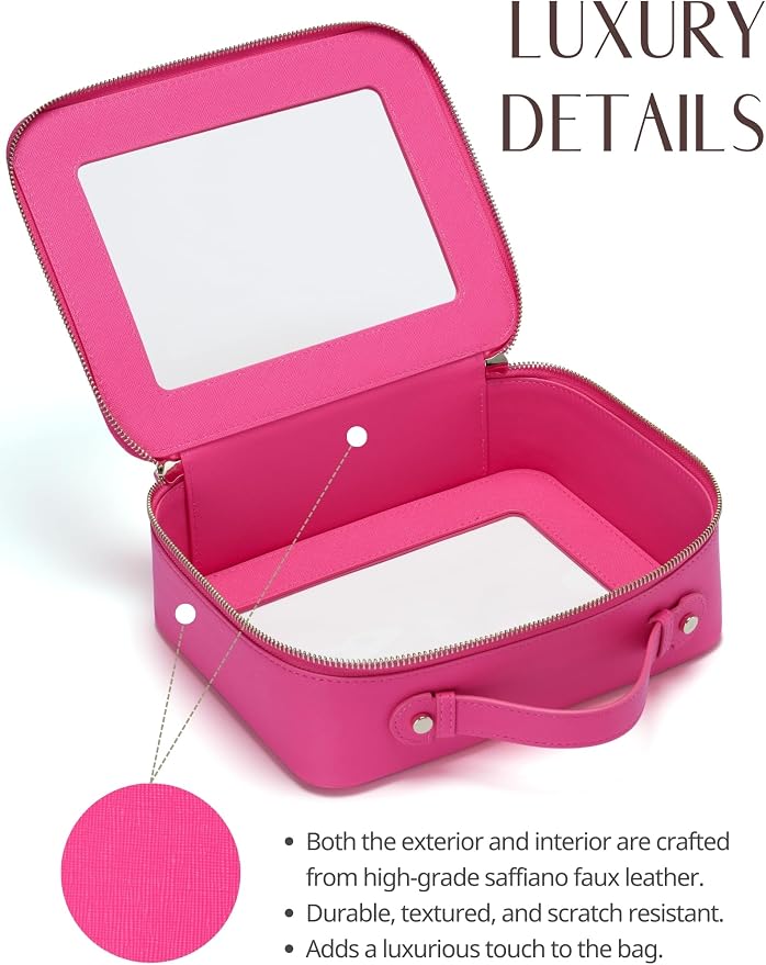 Popvibe Clear Makeup Bag Travel Cosmetic Case Transparent Toiletry Bag - Image 3