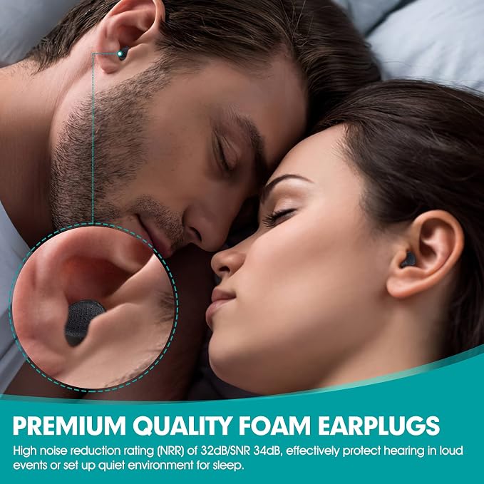 60 Pairs Bottled Earplugs for Noise Cancelling Foam EarPlugs for Sleeping Work - Image 4